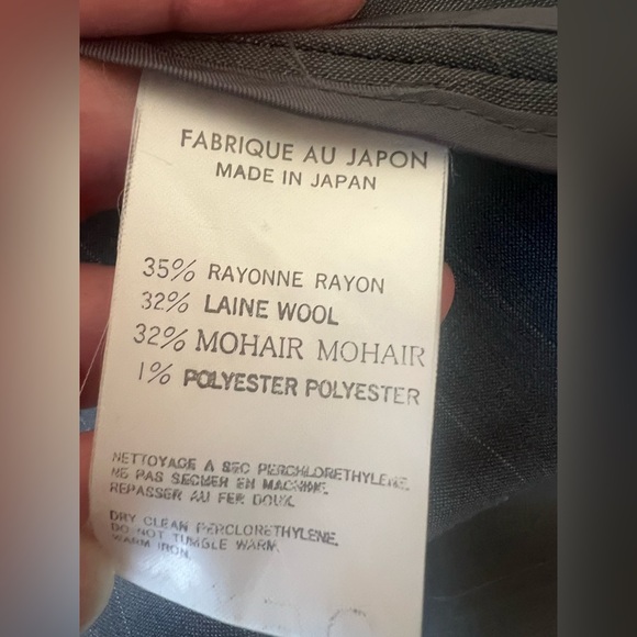 Vintage 90s Yohji Yamamoto Grey pinstriped Blazer Coat ASO Carolyn Bessette CBK - Picture 12 of 12